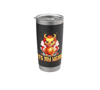 Année du dragon Bonne année chinoise 2024 C'est mon année Gobelet isotherme en acier inoxydable double paroi