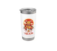 Année du dragon Bonne année chinoise 2024 C'est mon année Gobelet isotherme en acier inoxydable double paroi