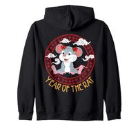 Année du Rat Mignon Kawaii Chinois Nouvel an Chinois Zodiaque Sweat à Capuche
