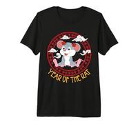 Année du Rat Mignon Kawaii Chinois Nouvel an Chinois Zodiaque T-Shirt Haut de Gamme