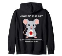Année du Rat Mignon Kawaii Zodiaque Chinois Nouvel an Chinois Sweat à Capuche