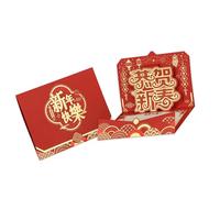 Année du serpent 2025 Popup Printemps Festival avec enveloppe Nouvelle carte de bénédiction chinoise pour famille et amis Cadeau chinois