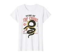 Année du Serpent Lunaire Nouvel an Zodiaque Chinois Tatouage Art T-Shirt Graphique avec Valeur