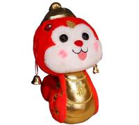 Année du serpent, serpent en peluche du nouvel an 2025,2025 Poupée mascotte de serpent de dessin animé rouge mignon | Poupée serpent douce de 30cm/11.8 pouces, décoration de la maison du nouvel an chi