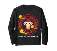Année du Singe Mignon Chinois Nouvel an Chinois Zodiaque Chinois Manche Longue