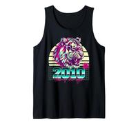 Année du tigre rétro 2010 Vaporwave Sunset Zodiaque chinois Débardeur