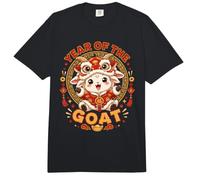 Année Mignonne De La Chèvre Danse du Lion Conception Lunaire Comfort Colors Adult Heavyweight T-Shirt