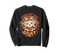 Année Mignonne De La Chèvre Danse du Lion Conception Lunaire Sweatshirt