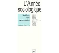 Année sociologique 2001, vol. 51 (2) Collectif (Auteur)