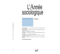 Année sociologique 2008, vol. 58 (2) Collectif (Auteur)