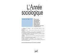 Année sociologique 2009, vol. 59 (1) Collectif (Auteur)
