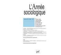 Année sociologique 2009, vol. 59 (2) Collectif (Auteur)