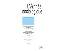 Année sociologique 2013, vol. 63 (2) Collectif (Auteur)