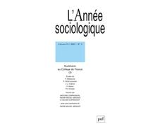 Annee sociologique 2022, vol. 72(2) Collectif (Auteur)