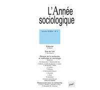 Annee sociologique 2024, vol. 74(2) Éthique de la recherche dans la sociologie contemporaine - Collectif - Puf - broché - Revue