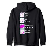 Années 1990 Party DJ Disco Eat Sleep Repeat Vaporwave Sweat à Capuche