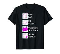 Années 1990 Party DJ Disco Eat Sleep Repeat Vaporwave T-Shirt