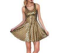 Années 20 Robe de Soirée Femmes Col V Profond Sans Manches Robe à Paillettes Charleston Dos Ouvert Bordure Dentelle Adorno de Perles Carnaval Robe de Fête Glamoureuse Tenue de Soirée Tenue de Danse