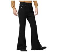 Années 70 Pantalon Évasé pour Homme Pantalon de Carnaval Disco Style Rétro Disco Décontractés Évasé Slim Pantalons À Pattes D'éléphant Déguisement Pantalons Années 60 pour Carnaval et Vie Guotidienne