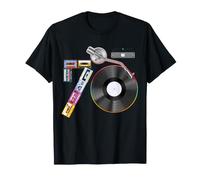 Années 70 Vinyle Et K7 Design Musique Rétro T-Shirt