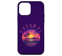 Années 80 Synthwave Cozumel Beach Mexique Espagnol Mexicain Retrowave Coque pour iPhone 12 Mini