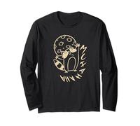 Années 90 Y2K Creepy Raccoon Evil Laugh Under The Moon Manche Longue