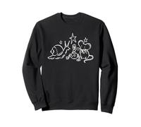 Années 90 Y2K Snail Mouse and Worm Tea Time Under The Stars Sweatshirt