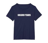Années d'or T-Shirt, Femme Grandes Tailles, Bleu Marine, 5X