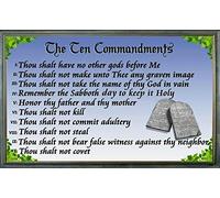 annekilly Plaque murale vintage en métal « The Ten Commandments » pour maison, bar, pub, cuisine, garage, restaurant - 30,5 x 20,3 cm