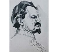 Annenkov Portrait Bolchevik Léon Trotsky URSS Grand XL Art mural Impression sur toile