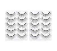 Anneome 10 paires Faux Cils Naturels Multi-couches Extension de Cils Douce et Légère pour Effet Volumineux et Naturel Convient pour Usage Professionnel et Maison