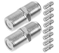 Anneome 10 pièces Adaptateur Coaxial Femelle à Femelle Cuivre Lot de Rallonges Câble Tv Connecteur Droit Robuste pour Extension Câble Antenne