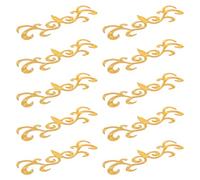 Anneome 10 Pièces Appliques Brodées Tissu Doré pour Costume Opéra Chinois Patches Thermocollants Robustes pour Décoration de Vêtements et Accessoires de Théâtre