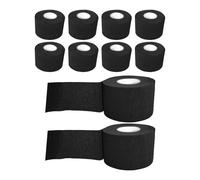 Anneome 10 Pièces Bande de Cou Jetable en Papier Crépon Noir pour Salon de Coiffure, Accessoire Hygiénique et Extensible, pour Coupes et Permanentes en Salon