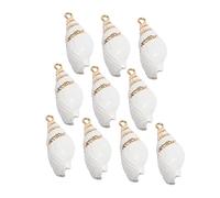 Anneome 10 Pièces Bijoux Naturel Accessoires Diy Décor Plaqué Or Ornements Artisanaux pour Boucles Oreilles et Colliers Style Marin pour Filles et Femmes