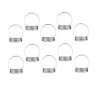Anneome 10 Pièces Bocal Boule de Neige Transparent avec Couvercle Vis pour DIY Décorations de Noël Contenants à Bonbons Réutilisables pour Projets et Festifs