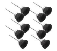 Anneome 10 Pièces Ensemble De Ponçage Électrique Roue De Brosse à Poils Brosses à Coupe De 2 Pouces Meule De Polissage Pour Outils Rotatifs Brosse à Bol En Poils De Porc Type 3*25