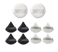 Anneome 10 pièces Éponges Maquillage Coton Applicateur Visage Portable Accessoires Cosmétiques Blanc et Noir pour Fond de Teint et Blush