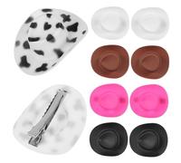 Anneome 10 Pièces Mini Chapeaux Cowgirl Clips Cheveux Petits Accessoires Coiffure sans Fête Halloween