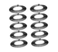 Anneome 10 pièces Peigne bandeau élastique circulaire flexible en plastique léger maintien confortable pour plusieurs types de cheveux maquillage