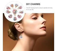 Anneome 10 Pièces Pendentifs Boules Verre Ronds Accessoires DIY Création Bijoux Compact pour Colliers Bracelets Charms
