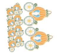Anneome 10 Pièces Porte Clés Charme Citrouille Orange Accessoire Suspendu Décoratif et Pratique pour Sac Clé