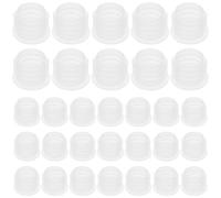 Anneome 100 Bouchons Ronds en Plastique PE Transparents Diamètre 09-1 Pouce Bouchons de Rechange pour Bouteilles de Sel Poivre Vin et Tubes Étanchéité Fiable Cuisine Laboratoire et