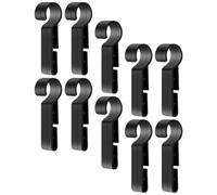 Anneome 100 Clips de Fixation Antidérapants Noirs pour Lampe Frontale de Casque de Chantier Support Sécurisé pour Mineurs et Pompiers Crochet Pratique Travail Nocturne et Environnement