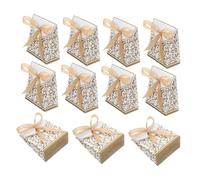 Anneome 100 Pièces Boîtes à Dragées Mariage avec Ruban Élégant Sachets pour Design Européen Chic pour Fête Baptême et Anniversaire