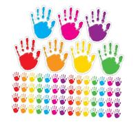 Anneome 100 Pièces Hand Shaped Cutouts For Classroom Writable DIY Blackboard Bulletin Board Decor Creative Handprint Cards For Teachers And