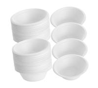 Anneome 100 Pièces Lot de Bols Biodégradables Pâte Écologique pour Soupe Fruits et Ramen Camping et Restauration