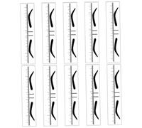 Anneome 10pièces Règle à Sourcils Pochoir De Maquillage Outil De Mesure Lot Pour Dessin Sourcils