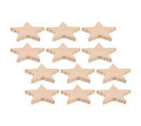 Anneome 12 Étoiles Décoratives En Bois À Cinq Branches Pour Loisirs Créatifs Décorations De Noël Embellissements Décorations De Fête De Noël Petites Étoiles En Bois Pour Projets