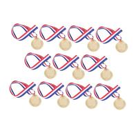 Anneome 12 pièces Médailles de Récompense Métal avec Ruban Petites Médailles Dorées Lot pour Écoles et Compétitions